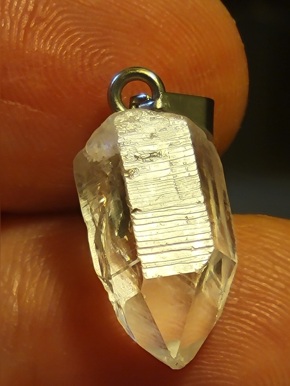 12.30ctw Natural Clear Quartz Pendant - AAA+ Quality - 20mm Long